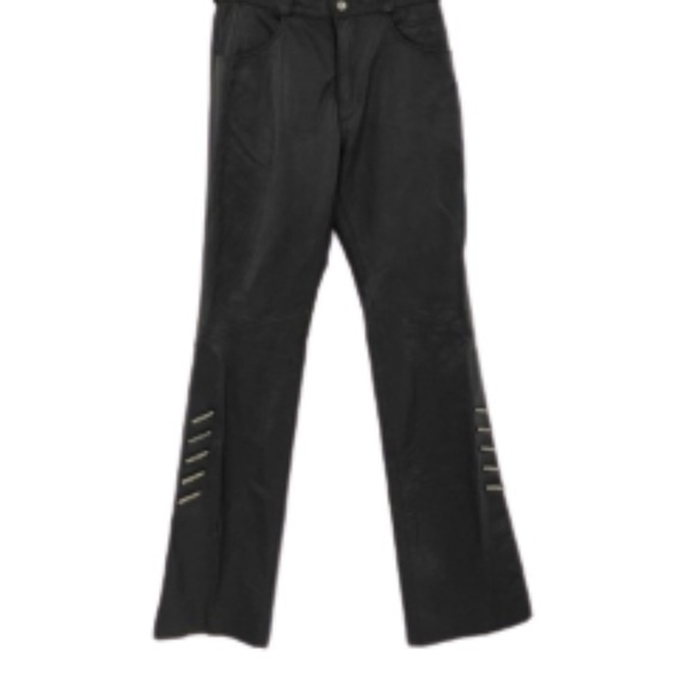 Harley Davidson black leather pants size 8